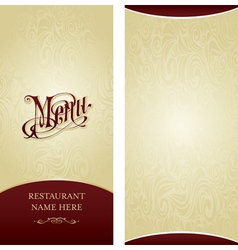 Menu design template vector image
