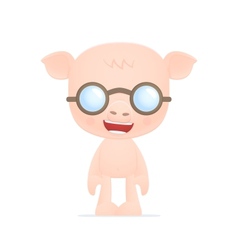 Funny cartoon pig vector image