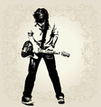 Teen guitar player vector image