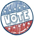 Doodle vote button vector image