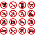 Set of forbidden signs vector image