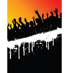 Grunge party crowd vector image