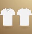 Blank v t-shirt template Front and back vector image