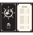 Pirate menu vector image