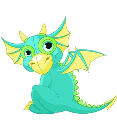 Cartoon baby dragon vector image
