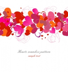 Hearts and roses background vector image