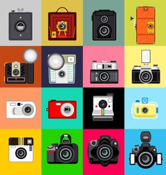 History of Camera vector image