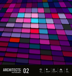 Abstract multicolored tiles materials purple vector image