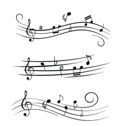 Music notes vector image