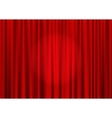 Closed red theater curtain vector image