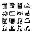 Hotel and Services Icons Set vector image