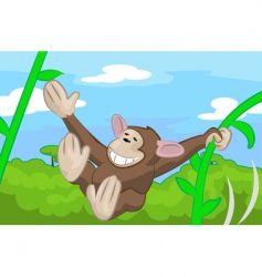 Cute monkey vector image