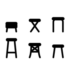 Stool icons vector image