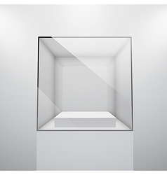 Glass showcase Glass showcase vector image