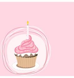 Cupcake card vector image