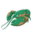 Cartoon smiling lobster vector image