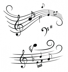 Music notes vector image
