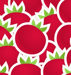 Fresh red tomatoes seamless background vector image