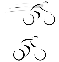 Racing cyclist sketch vector image