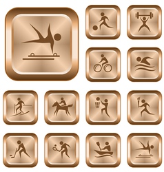 Sport buttons vector image