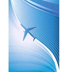 Flying airplane vector image