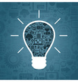Computer a bulb vector image