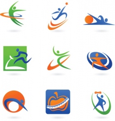 Sport icons vector image