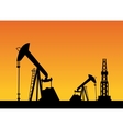 Oil rig and pump vector image