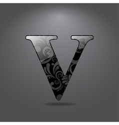 Letter V vector image