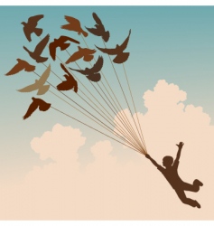Pigeon boy vector image