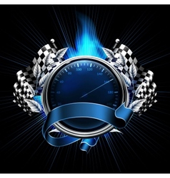 Blue Emblem Races vector image