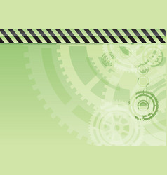 Green industrial background with teeth vector image