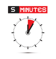 Five Minutes Stop Watch - Clock vector image