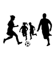 Family soccer vector image