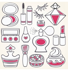 Make up - set vector image