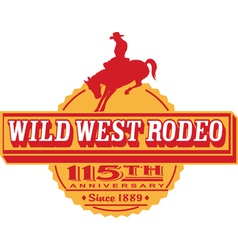 Wild west Rodeo poster vector image