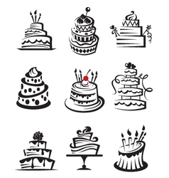 Set of cakes Set of cakes vector image