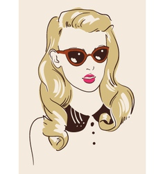 Woman in glasses Woman in glasses vector image