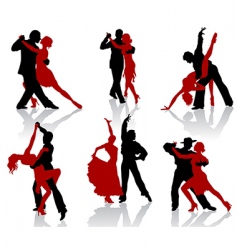 Tango silhouettes vector image