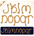 Rope alphabet 2 vector image