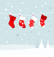 Christmas stockings vector image