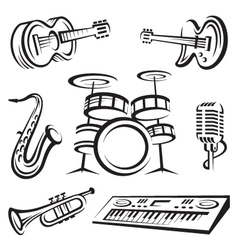 Musical instruments vector image