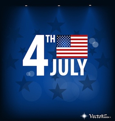 American Flag card for Independence Day vector image
