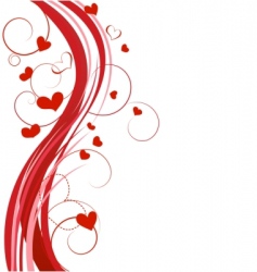 Hearts background vector image