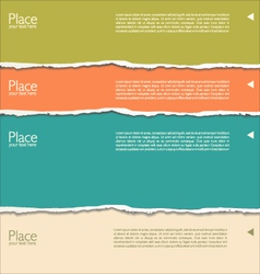 Torn paper background with space for text vector image
