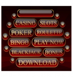 Casinobuttons vector image