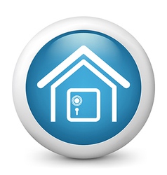 Blue glossy icon vector image