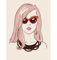 Woman in glasses vector image