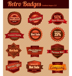 Retro badges vector image