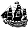 Pirate ship vector image